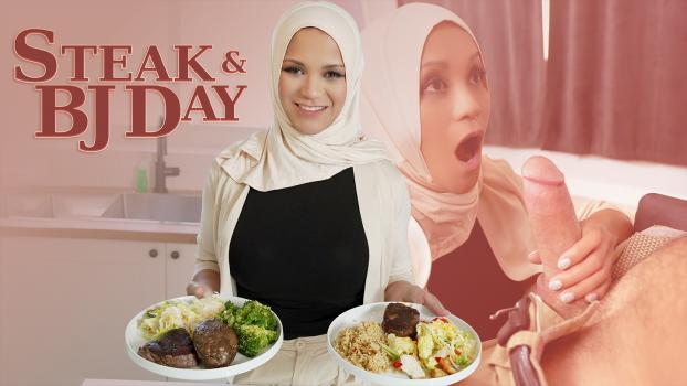 [HijabMylfs] Jazmine Cruz Steak And Blowjob Day (2023.03.14)